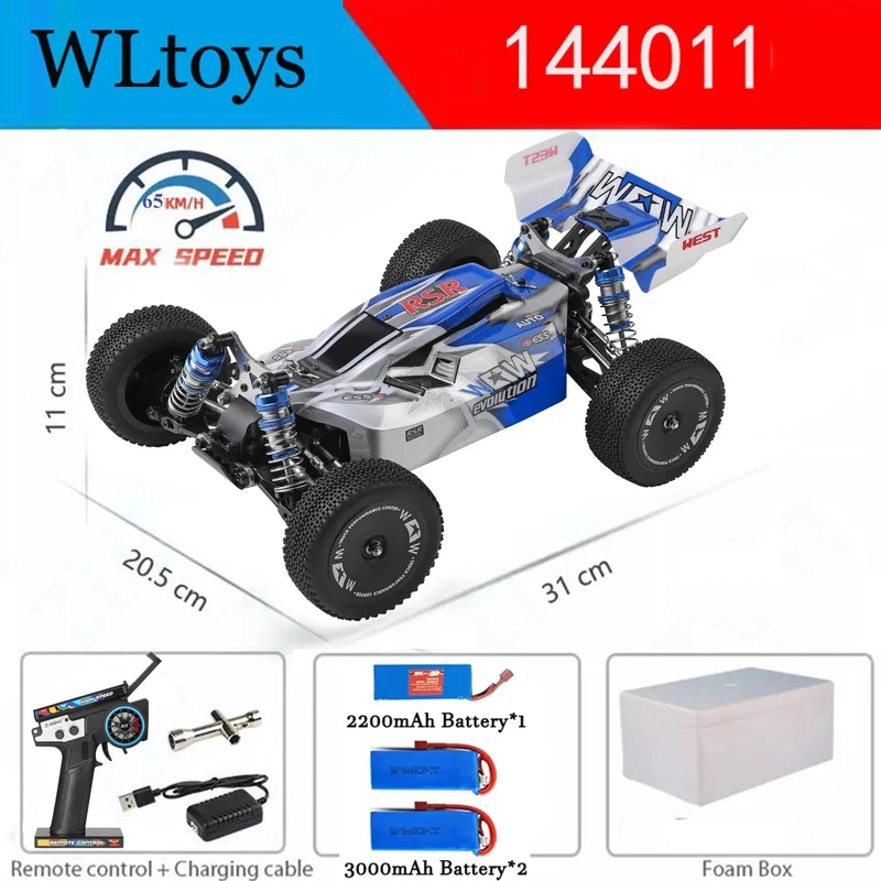 WLtoys 144011-V8 (144001 aktualisiert) 2.4 G RC Auto 65 km/h 550 Motor 4WD High Speed ​​Off-Road Drift RC Spielzeug für Kinder und Erwachsene Geschenk