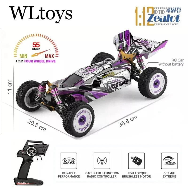 Wltoys Neue 124017-V8 1/12 2.4G Racing RC Autos 4WD Bürstenlosen Motor 75 Km/H High Speed ​​Fernbedienung Off-road Drift Spielzeug Für Aduit
