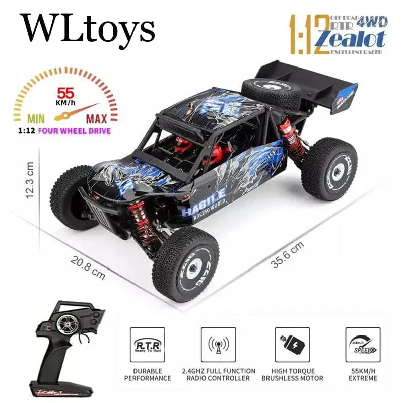 Wltoys Neue 124017-V8 1/12 2.4G Racing RC Autos 4WD Bürstenlosen Motor 75 Km/H High Speed ​​Fernbedienung Off-road Drift Spielzeug Für Aduit
