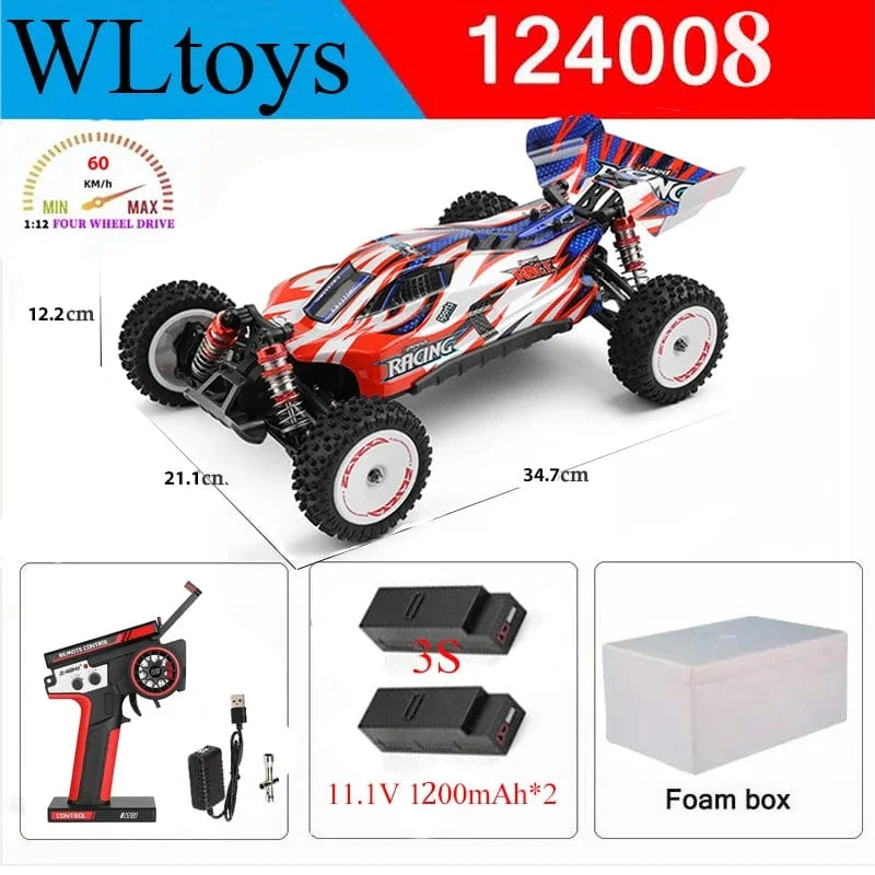 Wltoys Neue 124017-V8 1/12 2.4G Racing RC Autos 4WD Bürstenlosen Motor 75 Km/H High Speed ​​Fernbedienung Off-road Drift Spielzeug Für Aduit