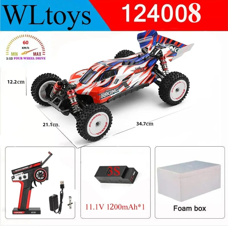 Wltoys Neue 124017-V8 1/12 2.4G Racing RC Autos 4WD Bürstenlosen Motor 75 Km/H High Speed ​​Fernbedienung Off-road Drift Spielzeug Für Aduit