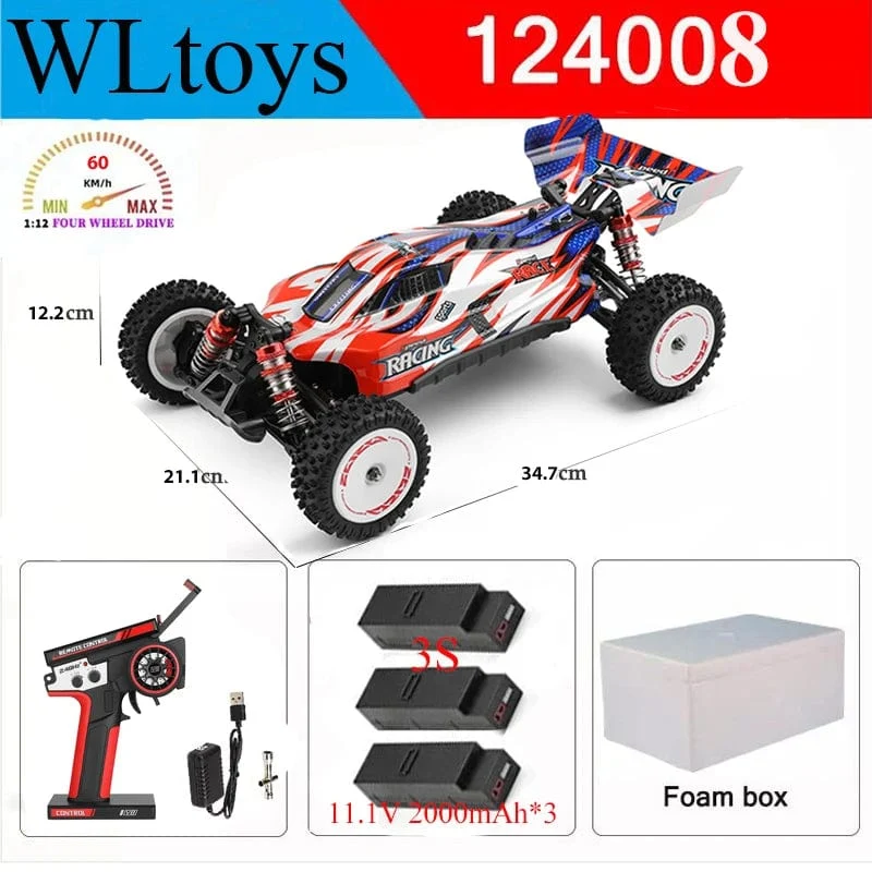 Wltoys Neue 124017-V8 1/12 2.4G Racing RC Autos 4WD Bürstenlosen Motor 75 Km/H High Speed ​​Fernbedienung Off-road Drift Spielzeug Für Aduit