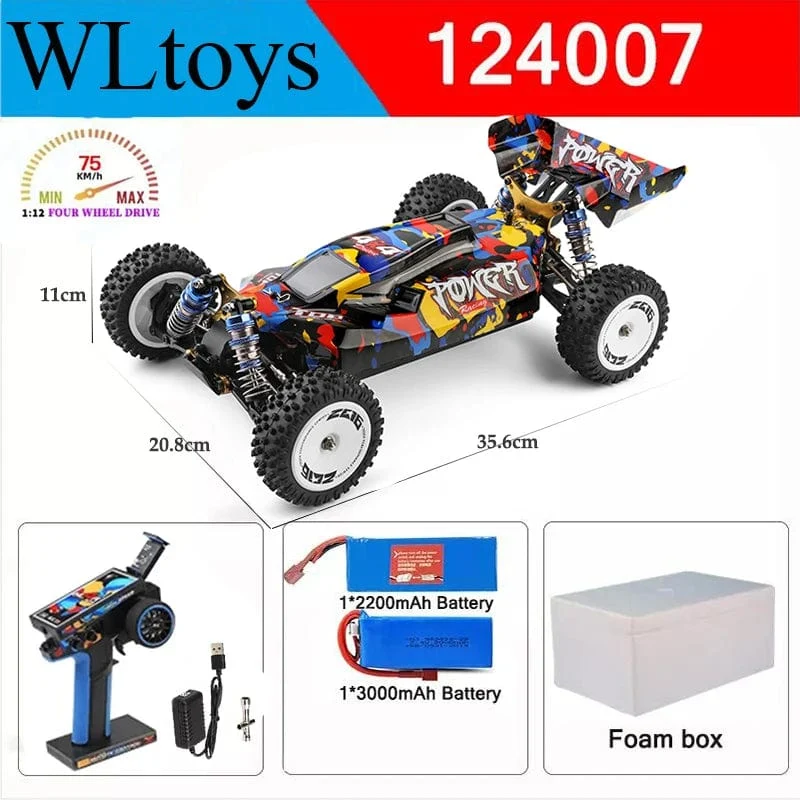 Wltoys Neue 124017-V8 1/12 2.4G Racing RC Autos 4WD Bürstenlosen Motor 75 Km/H High Speed ​​Fernbedienung Off-road Drift Spielzeug Für Aduit