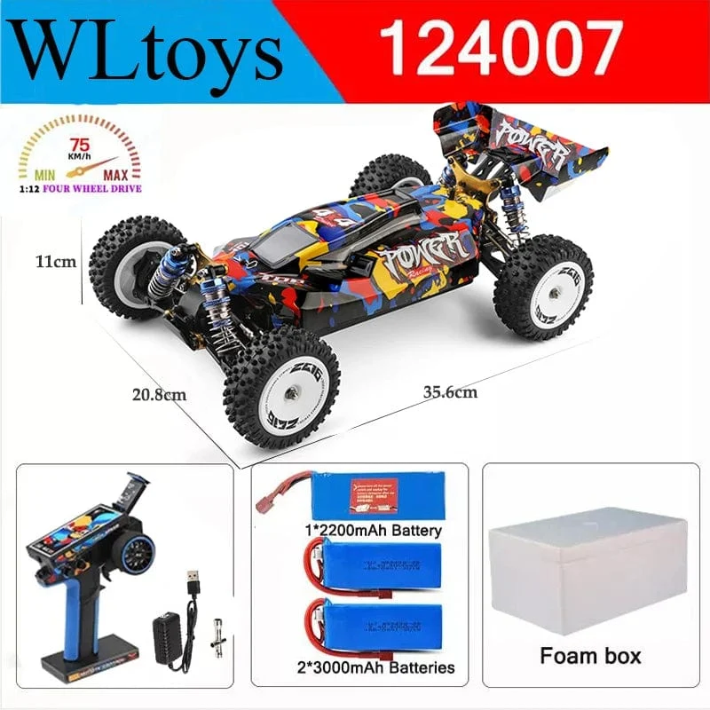 Wltoys Neue 124017-V8 1/12 2.4G Racing RC Autos 4WD Bürstenlosen Motor 75 Km/H High Speed ​​Fernbedienung Off-road Drift Spielzeug Für Aduit