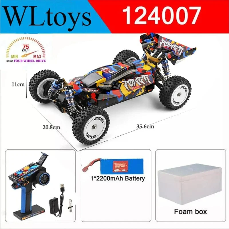 Wltoys Neue 124017-V8 1/12 2.4G Racing RC Autos 4WD Bürstenlosen Motor 75 Km/H High Speed ​​Fernbedienung Off-road Drift Spielzeug Für Aduit