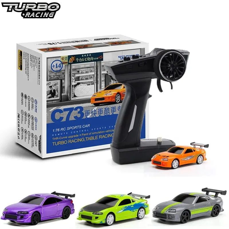 Turbo Racing 1:76 C64 C73 C72 C71 C74 Drift RC Auto mit Gyro-Radio, vollproportionaler Fernbedienung, Spielzeug-RTR-Kit