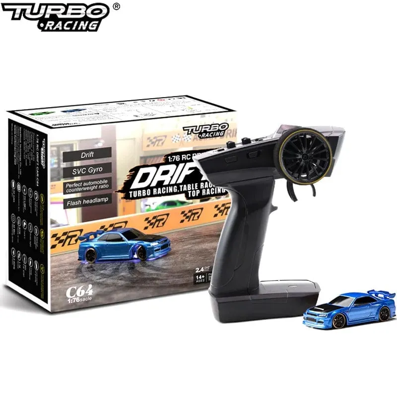 Turbo Racing 1:76 C64 C73 C72 C71 C74 Drift RC Auto mit Gyro-Radio, vollproportionaler Fernbedienung, Spielzeug-RTR-Kit