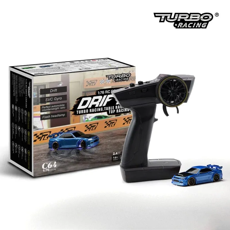 Turbo Racing 1:76 C64 C73 C72 C71 C74 Drift RC Auto mit Gyro-Radio, vollproportionaler Fernbedienung, Spielzeug-RTR-Kit