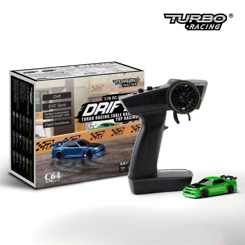 Turbo Racing 1:76 C64 C73 C72 C71 C74 Drift RC Auto mit Gyro-Radio, vollproportionaler Fernbedienung, Spielzeug-RTR-Kit
