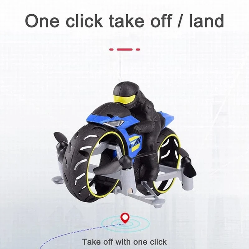 2-In-1 Land/Luft Modus Fliegen Hohe Geschwindigkeit Motorrad Ein Schlüssel Schalter Stunt 2.4G RC Drone Intelligente Quadcopter Kind Spielzeug Geschenk