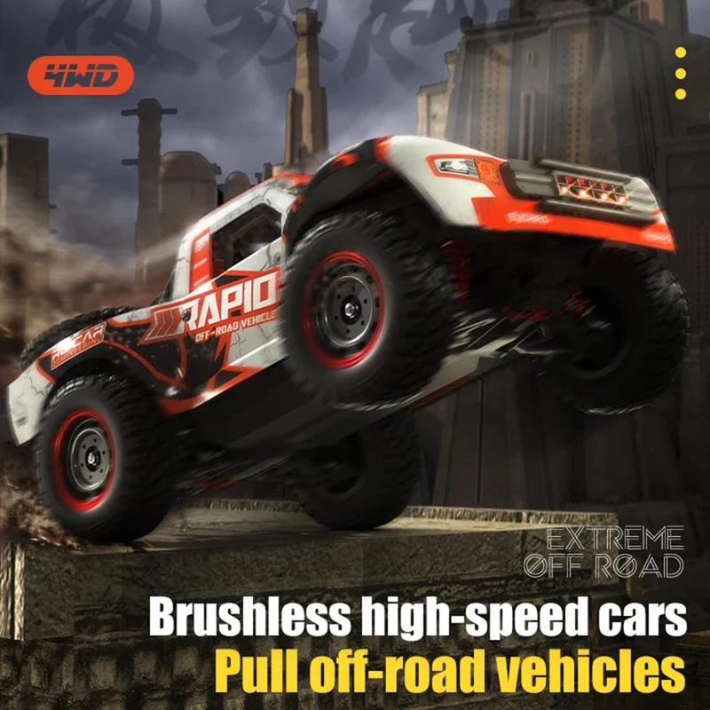 Q130 1:14 70 km/h 4WD RC Auto mit leichtem bürstenlosem Motor ferngesteuerte Autos Hochgeschwindigkeits-Drift-Monster-Truck-Spielzeug für Erwachsene Kinder