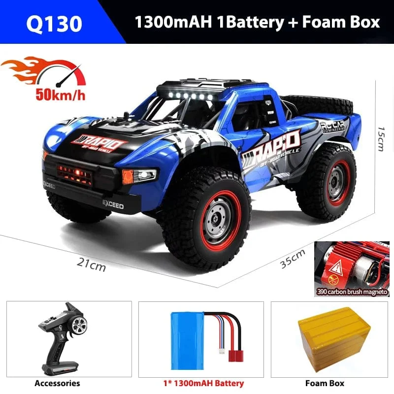 Q130 1:14 70 km/h 4WD RC Auto mit leichtem bürstenlosem Motor ferngesteuerte Autos Hochgeschwindigkeits-Drift-Monster-Truck-Spielzeug für Erwachsene Kinder