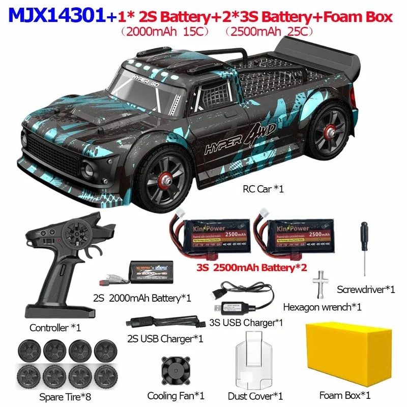 MJX 14301 14302 14303 Hyper Go 1/14 RC Auto Bürstenlose 2.4G Fernbedienung Off-road Racing High Speed ​​RC Truck elektrische Hobby Spielzeug