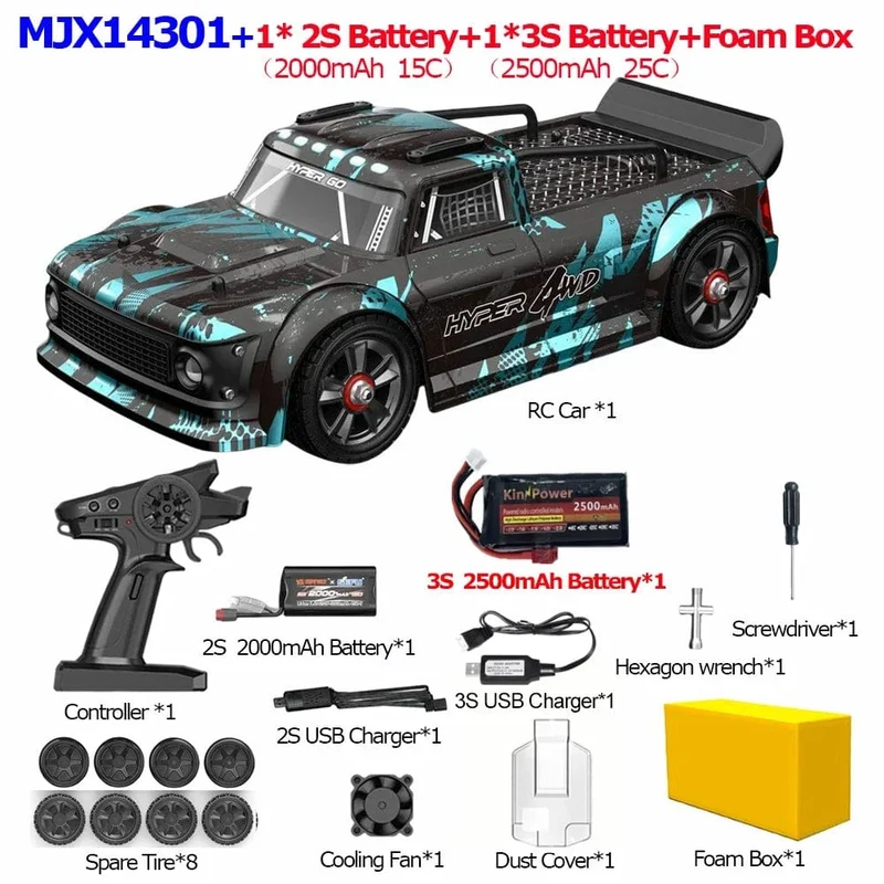 MJX 14301 14302 14303 Hyper Go 1/14 RC Auto Bürstenlose 2.4G Fernbedienung Off-road Racing High Speed ​​RC Truck elektrische Hobby Spielzeug