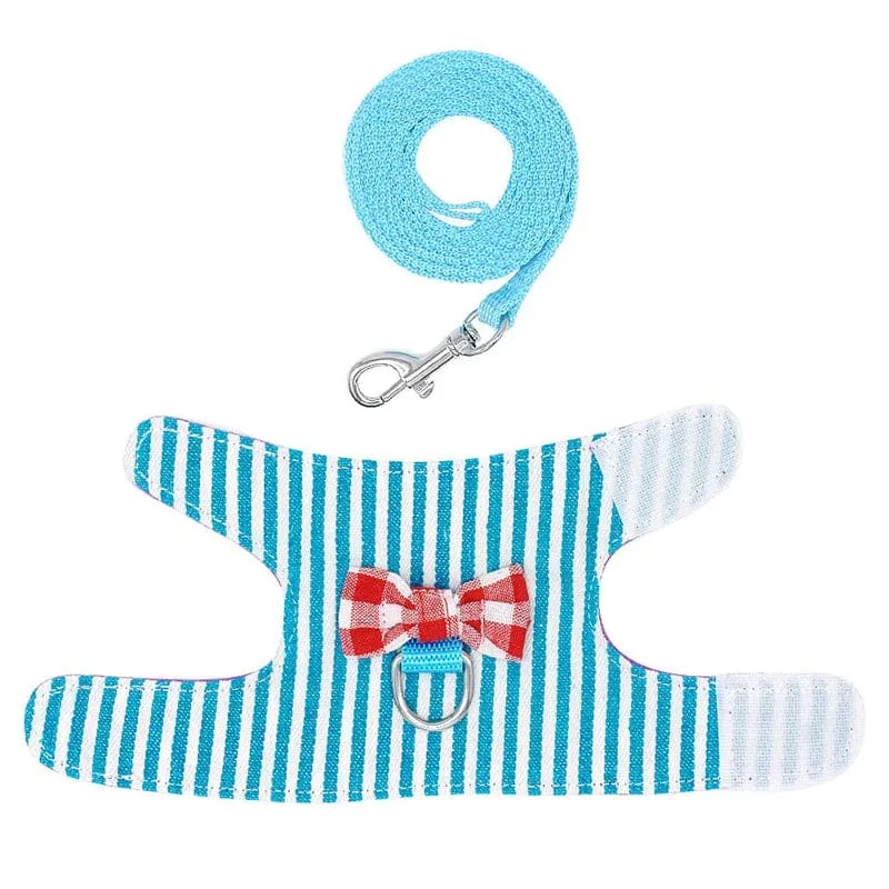 Hamster-Kaninchen-Geschirr-Leine-Set für Frettchen, Meerschweinchen, Hasen, Hamster, Welpen, Schleife, Brustgurt, Geschirr, Weste, kleine Heimtierbedarf