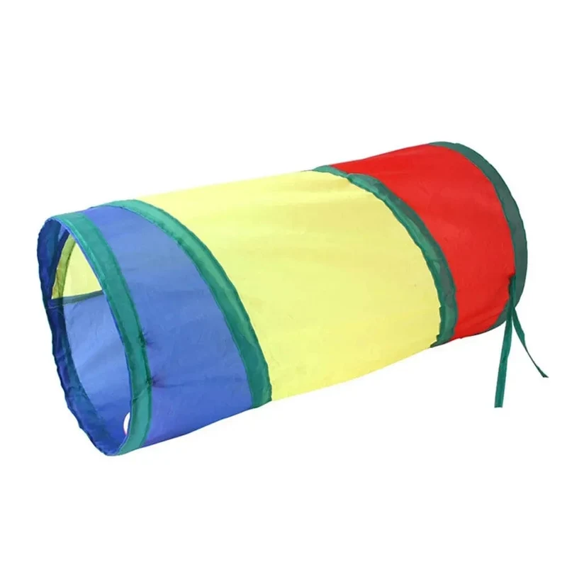 1PC Zwei-Wege-Versenkbares Katzentunnelspielzeug Katze Interaktives Selbst-Hi-Ring-Papier Faltbare Glocke Einzelschicht (zufällige Farbe)