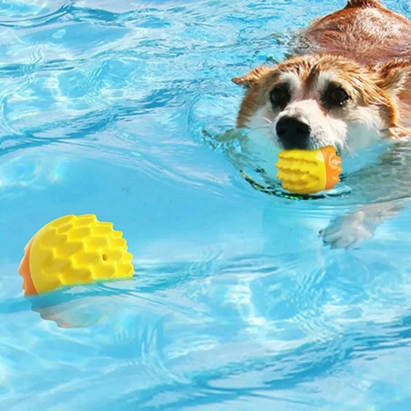 2PCS Pet Spielzeug Ball Katze Hund Kauen Schleifen Zähne Saubere Zähne Konvexen Punkt Biss Widerstand Elastische Tour Training