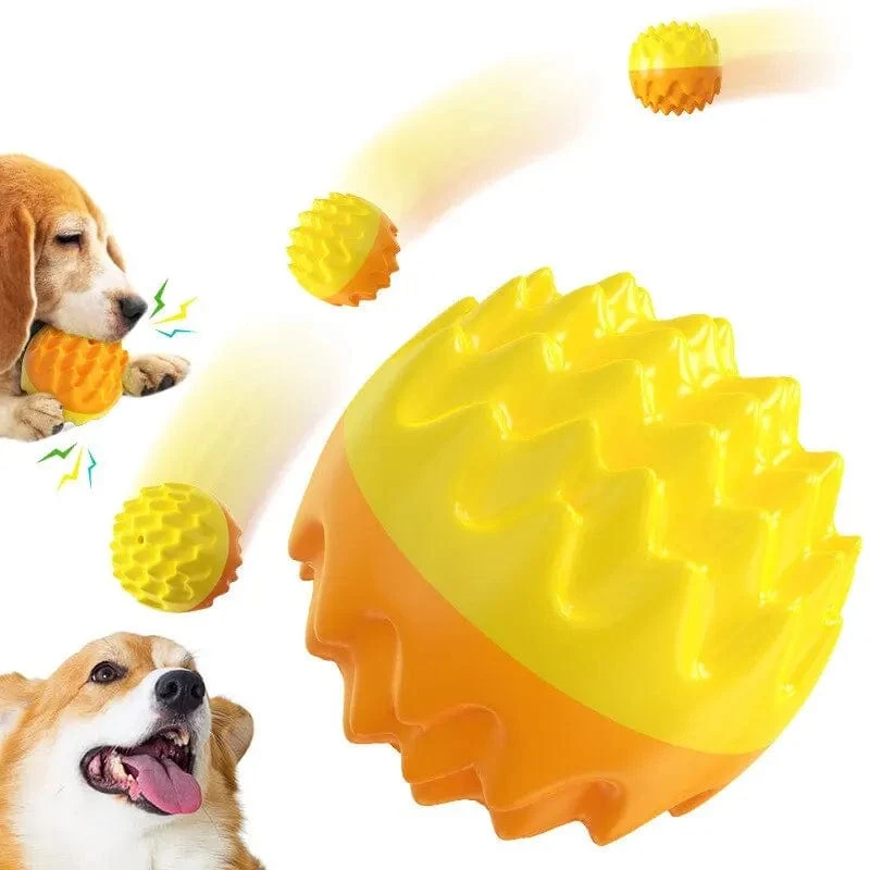 2PCS Pet Spielzeug Ball Katze Hund Kauen Schleifen Zähne Saubere Zähne Konvexen Punkt Biss Widerstand Elastische Tour Training