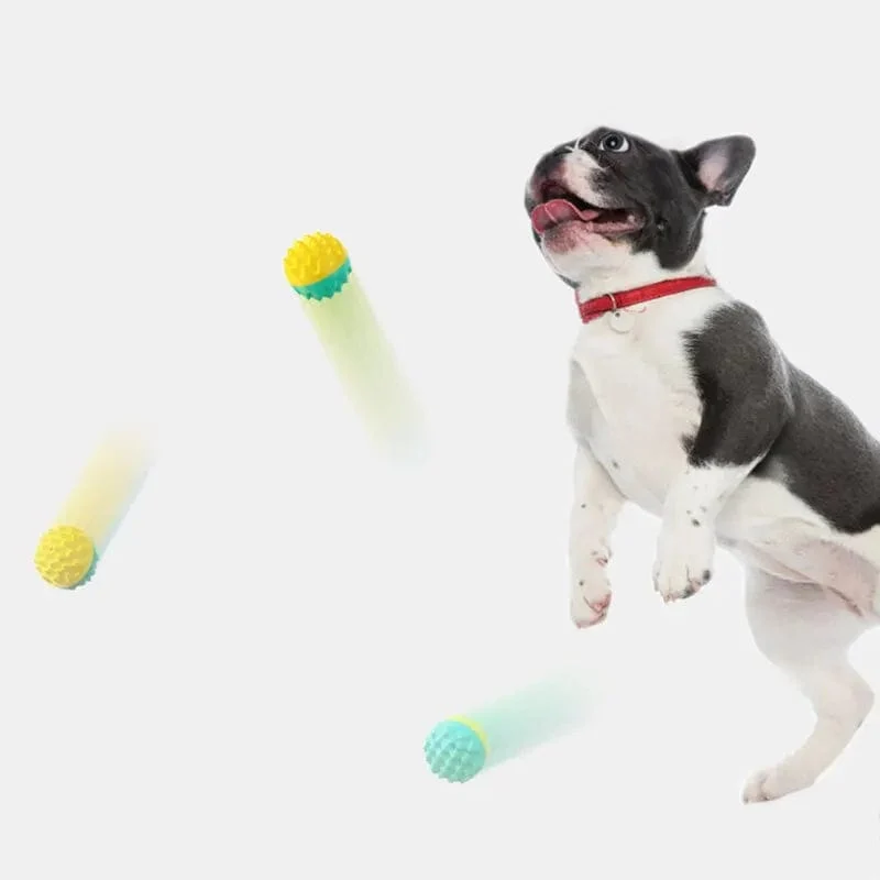 2PCS Pet Spielzeug Ball Katze Hund Kauen Schleifen Zähne Saubere Zähne Konvexen Punkt Biss Widerstand Elastische Tour Training