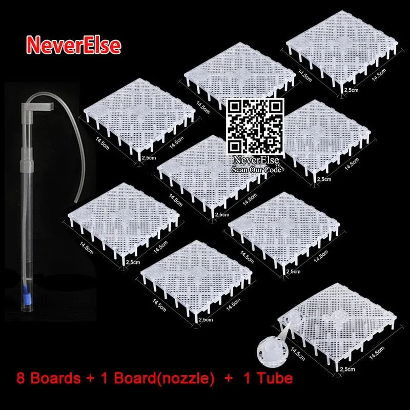 Aquarium-Bodenfilter, UGF-Unterkiesfilter für Garnelentankfische, Aquariumgitter, Netzbrett, Luftheberohr, Aquarium-Filterrohr
