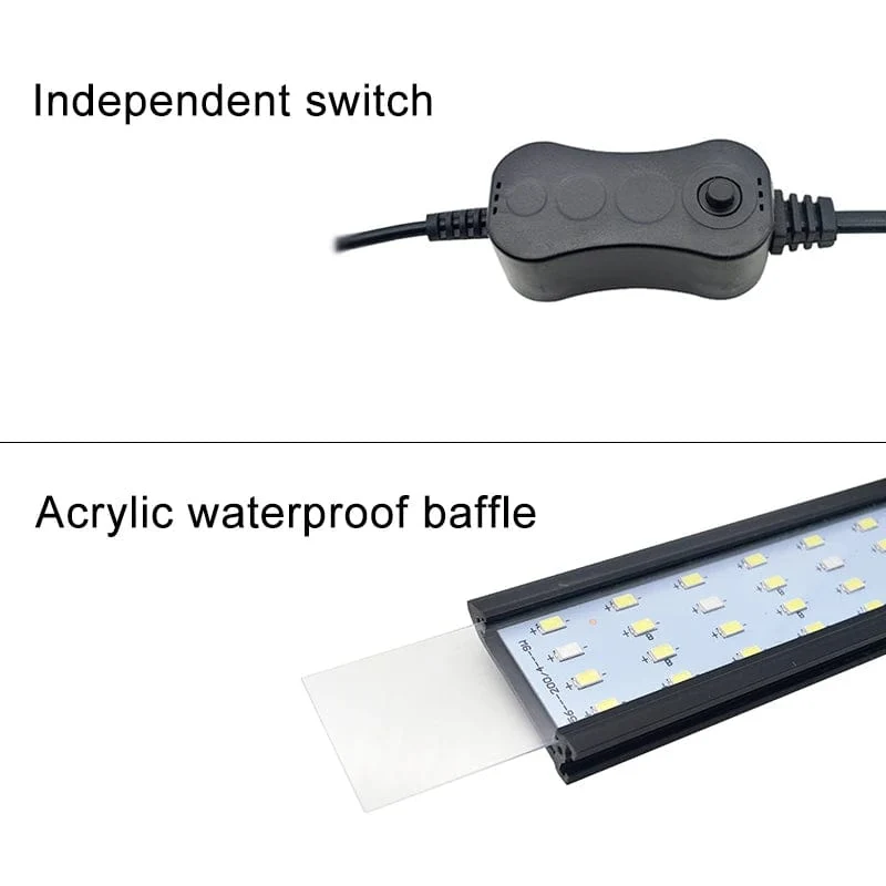 Aquarium LED Aquarium Licht Super Slim Pflanzen Wachsen Clip Lichter Lampe Aquatische Aquarium Lampen Beleuchtung 220V 5W/7W/9W/12W
