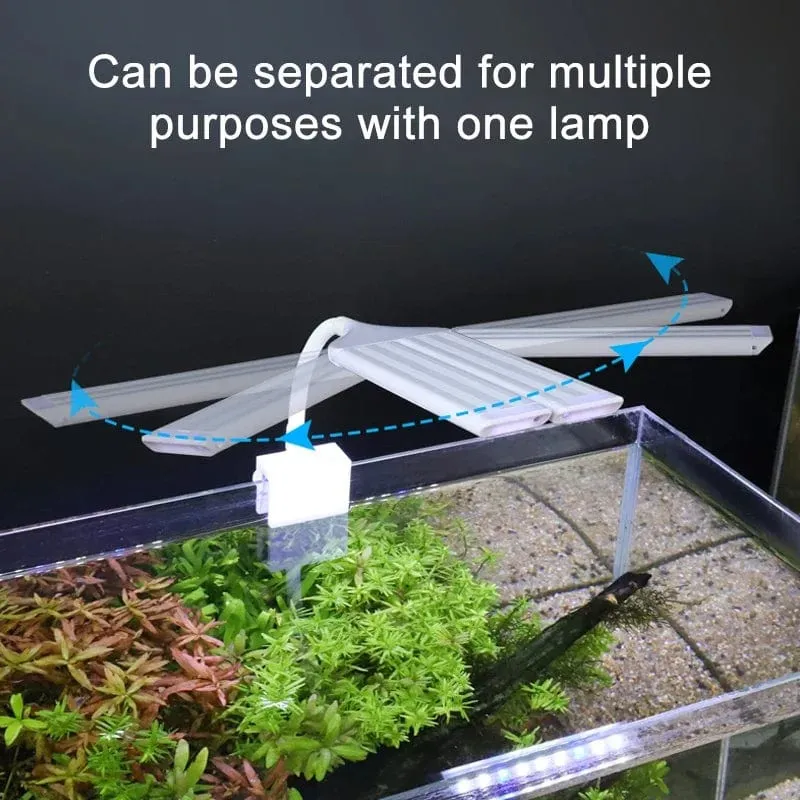 Superhelle Clip-Lampe, LED-Aquarium-Licht für Wasserpflanzen, Aquarium, Vollspektrum-Timing-Lampe, 220–240 V, 30–70 cm, 4 W, 8 W, 13 W