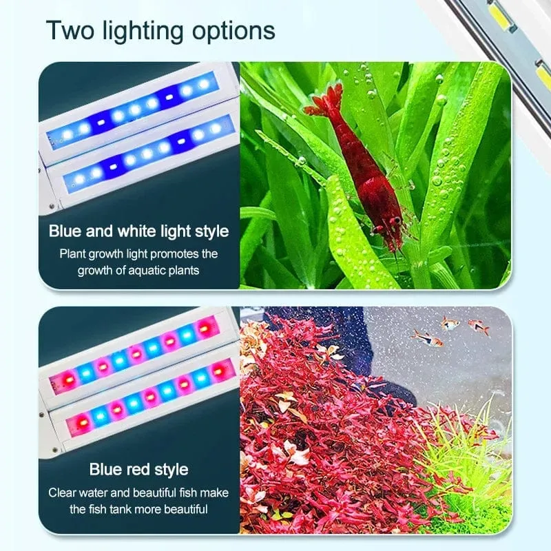 Superhelle Clip-Lampe, LED-Aquarium-Licht für Wasserpflanzen, Aquarium, Vollspektrum-Timing-Lampe, 220–240 V, 30–70 cm, 4 W, 8 W, 13 W