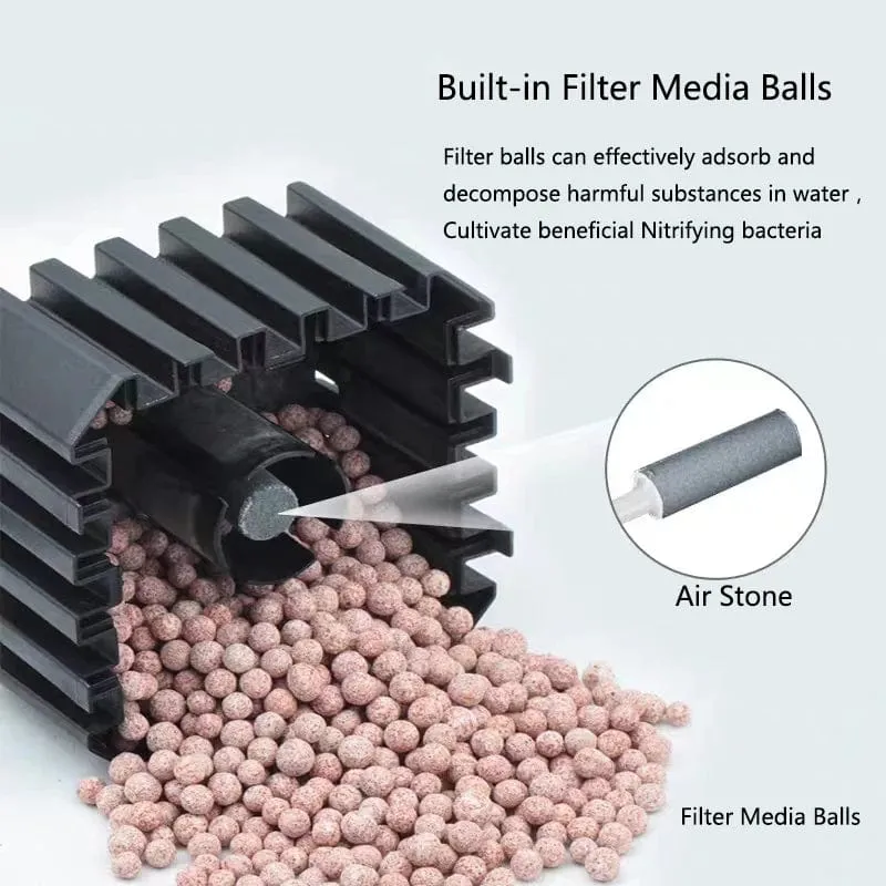 Bio-Schwammfilter für Aquarium, Garnelenteich, Luftpumpe, biochemische Filtration, geräuschloser Schaumschwamm, Aquariumzubehör