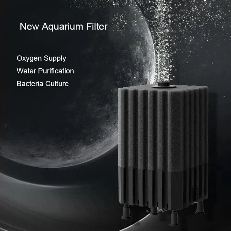 Bio-Schwammfilter für Aquarium, Garnelenteich, Luftpumpe, biochemische Filtration, geräuschloser Schaumschwamm, Aquariumzubehör
