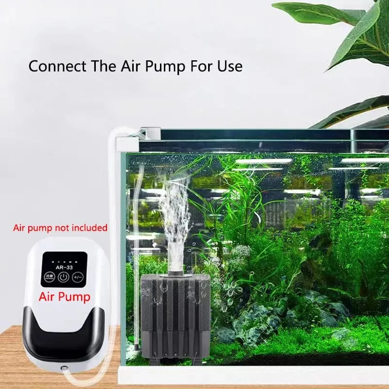 Bio-Schwammfilter für Aquarium, Garnelenteich, Luftpumpe, biochemische Filtration, geräuschloser Schaumschwamm, Aquariumzubehör
