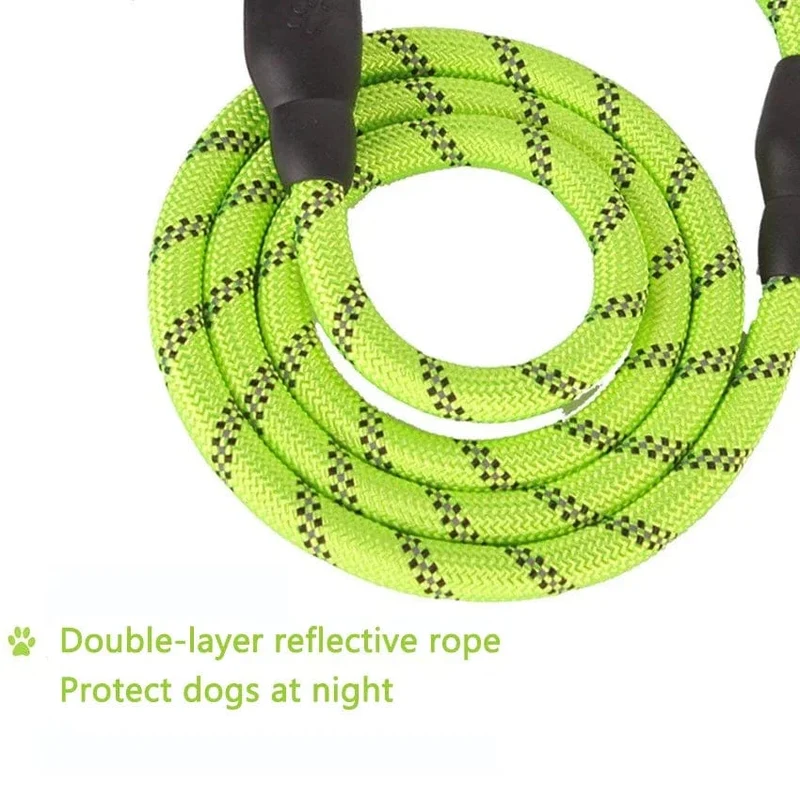 1.5 M/2 M/3 M Große Hund Seil Runde 1.2 CM Nylon Haustier Leine Stärken Reflektierende Seil spaziergang Hund Traktion Kragen Harness Hundeleine