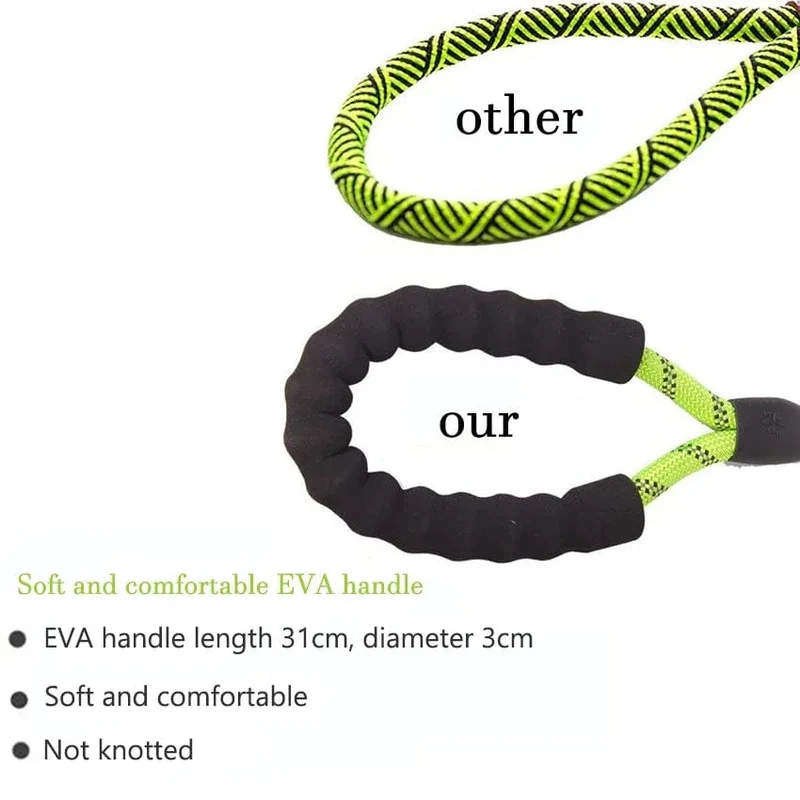 1.5 M/2 M/3 M Große Hund Seil Runde 1.2 CM Nylon Haustier Leine Stärken Reflektierende Seil spaziergang Hund Traktion Kragen Harness Hundeleine