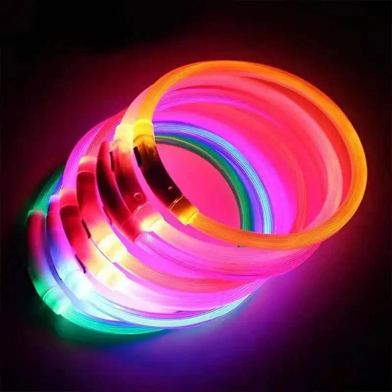 Led USB Hund Kragen Haustier Hund Nacht Leuchtende Lade Kragen Led Nacht Sicherheit Blinkende Glow Hund Verlust Prävention Kragen Haustier zubehör