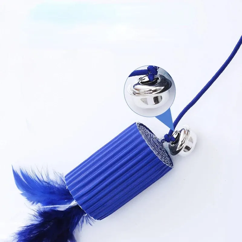Haustier Katze Teaser Multi Farbe Vogel Feder Plüsch Katze Holz Interaktive Katze Catcher Stick Maus Fisch Katze Interaktives Spielzeug mit Glocke