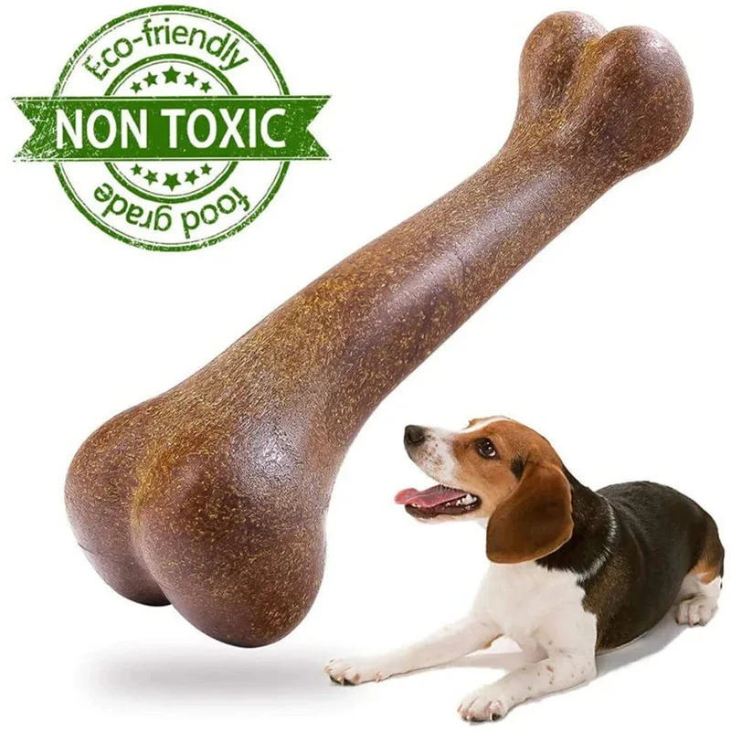 Hundeknochen-Kauspielzeug, nahezu unzerstörbar, natürlich, ungiftig, Anti-Biss-Welpenspielzeug für kleine, mittelgroße und große Hunde, Haustier-Kauspiel, Dental