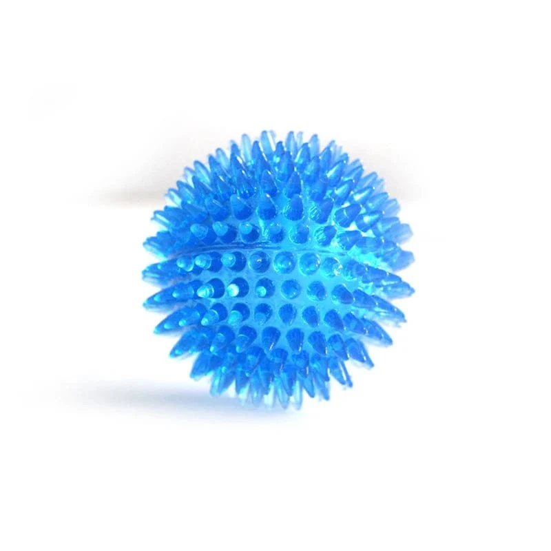 Haustier Hund Spielzeug Katze Welpen Sounding Spielzeug Polka Quietschende Zahn Reinigung Ball TPR Ausbildung Haustier Zähne Kauen Spielzeug Dornen bälle Zubehör