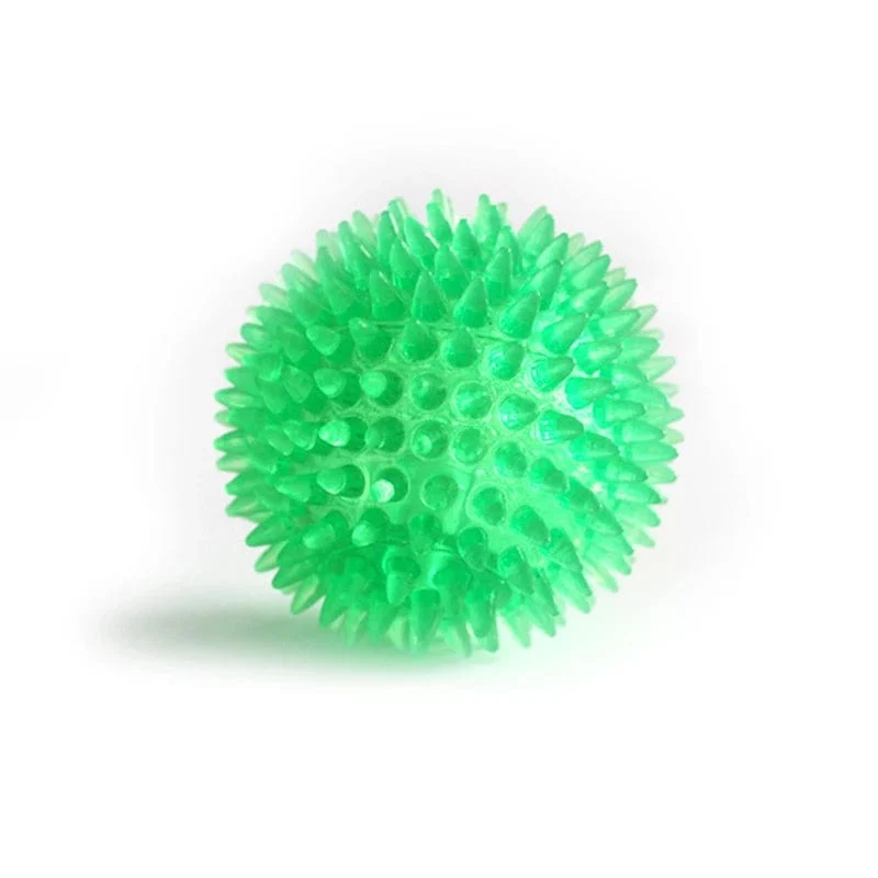 Haustier Hund Spielzeug Katze Welpen Sounding Spielzeug Polka Quietschende Zahn Reinigung Ball TPR Ausbildung Haustier Zähne Kauen Spielzeug Dornen bälle Zubehör