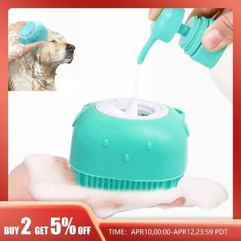 Haustier-Badebürste, weiches Silikon-Massagegerät, Duschgel-Badebürste, saubere Werkzeuge, Kamm, Hund, Katze, Reinigung, Pflegezubehör
