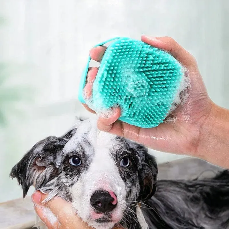 Haustier-Badebürste, weiches Silikon-Massagegerät, Duschgel-Badebürste, saubere Werkzeuge, Kamm, Hund, Katze, Reinigung, Pflegezubehör
