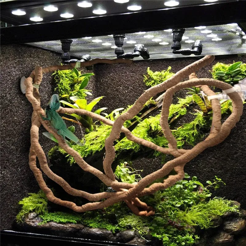 Große, flexible Ranken, Rattan-Lebensraumdekoration, biegbare Dschungelzweige, zum Klettern, Heimtierbedarf, Reptilien, Terrarium-Dekoration, 1.5/2.5/3 m