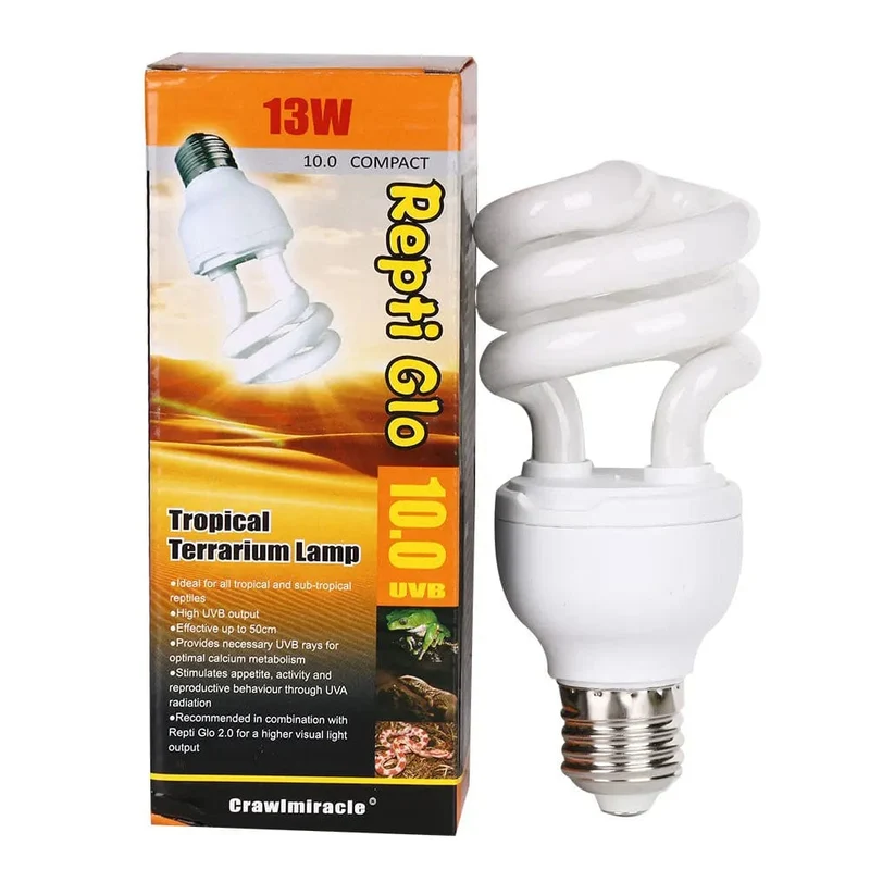 Neu Hot 5.0 10.0 UVB 13W Reptilien-Glühlampe UV-Glühlampe für Vivarium Terrarium Schildkröte ES-E27 Energiesparlampen