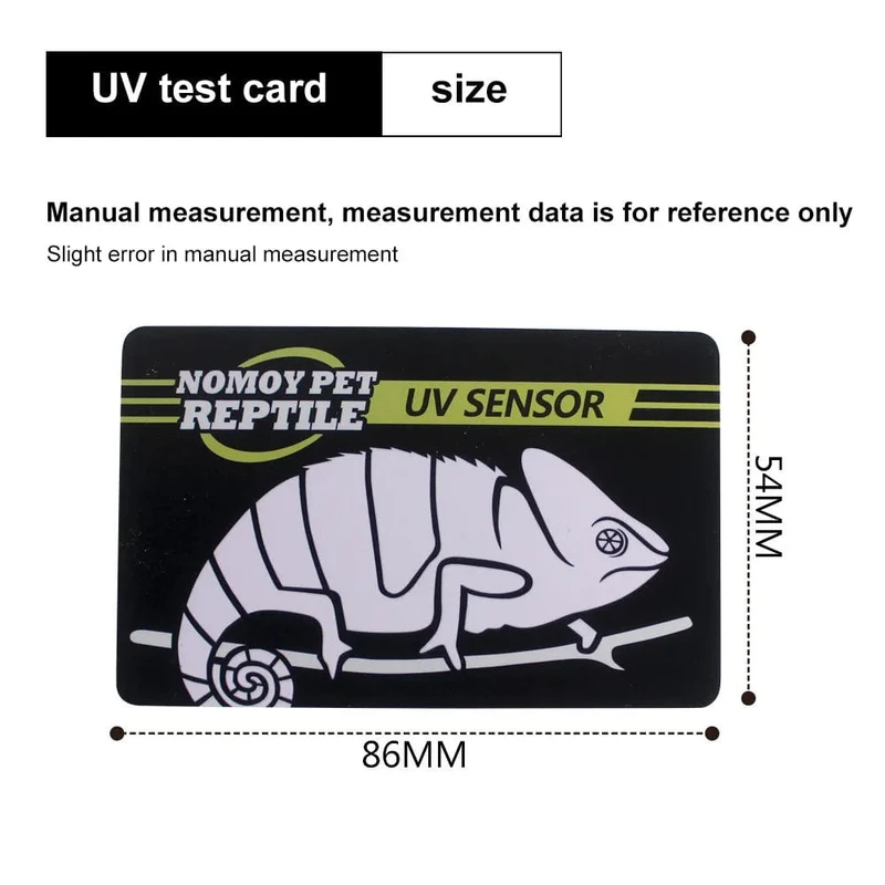 5-1PCS UVB Tester Reptil UVA UVB Leuchtstofflampe Tester Karte Reptil Lampe UV Sensor 10 Sekunden schnelle Test Meter Pet Liefert