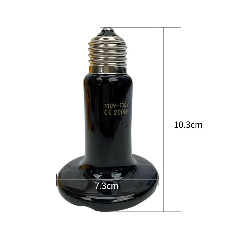25 W 50 W 75 W 100 W 150 W 200 W Ferninfrarot-Haustier-Heizlampe, Keramik, 110 V, 220 V, Reptilien-Schildkröten-Brooder-Glühbirne, Wärmestrahler-Glühbirne