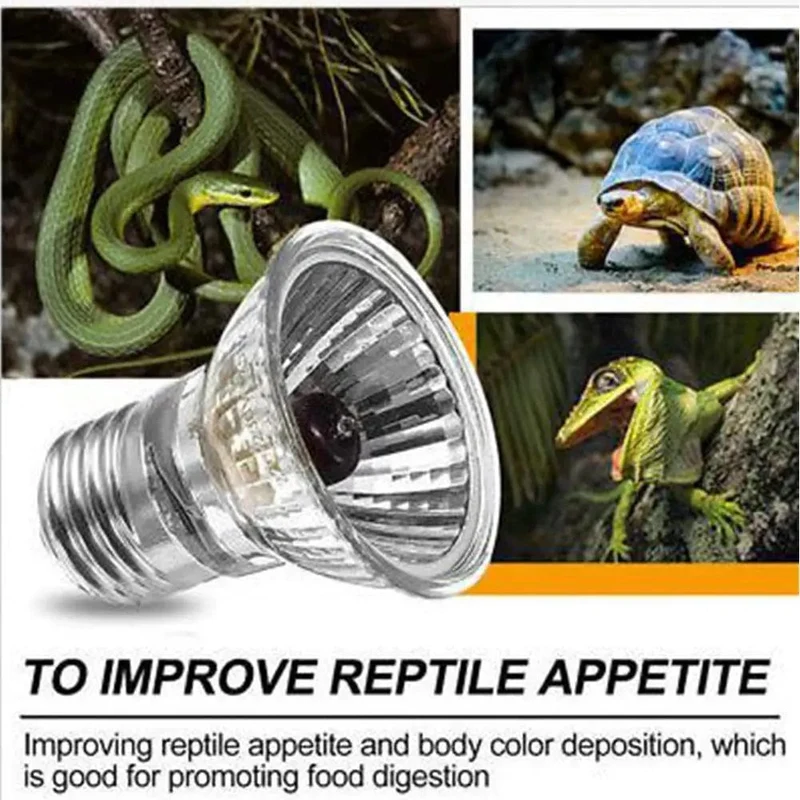 220VE27 25 W 50 W 100 W UVA + UVB Reptilienlampe Schildkröte Schildkröte Haustier Aalen UV-Lampen Heizlampe Amphibien Eidechse Heizung Sonnenlampe