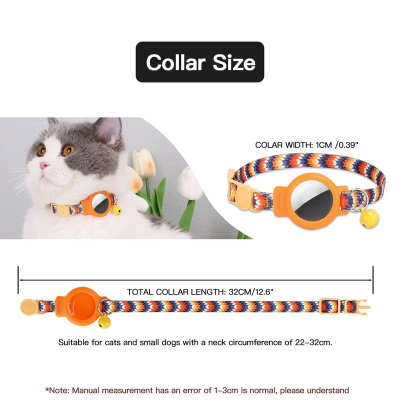 Rosa Katzenhalsband für Airtag, Silikon-Haustierhalsband, personalisierte Halskette für Kätzchen, Welpen, mit Glocke ohne Airtag-Haustierzubehör