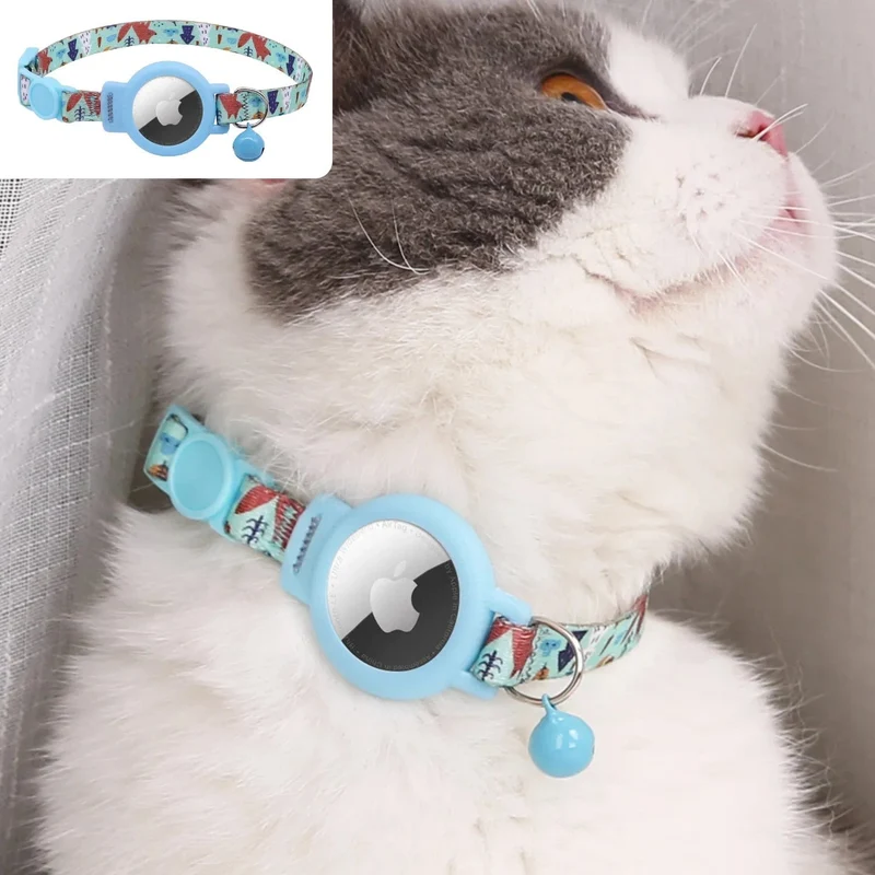 Rosa Katzenhalsband für Airtag, Silikon-Haustierhalsband, personalisierte Halskette für Kätzchen, Welpen, mit Glocke ohne Airtag-Haustierzubehör