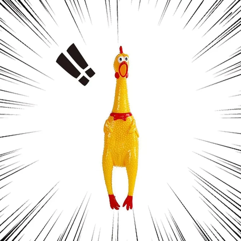 Gelbes schreiendes Huhn-Hundespielzeug, neuartiges und langlebiges Kauspielzeug, Geräusch, schreiendes Spielzeug