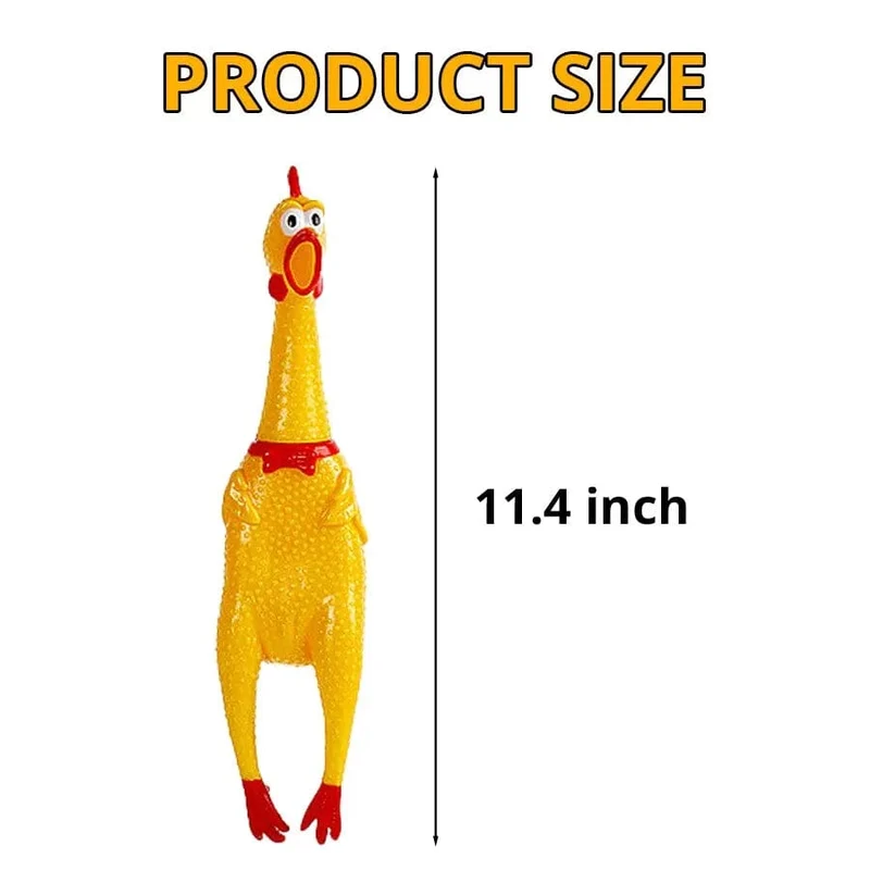 Gelbes schreiendes Huhn-Hundespielzeug, neuartiges und langlebiges Kauspielzeug, Geräusch, schreiendes Spielzeug