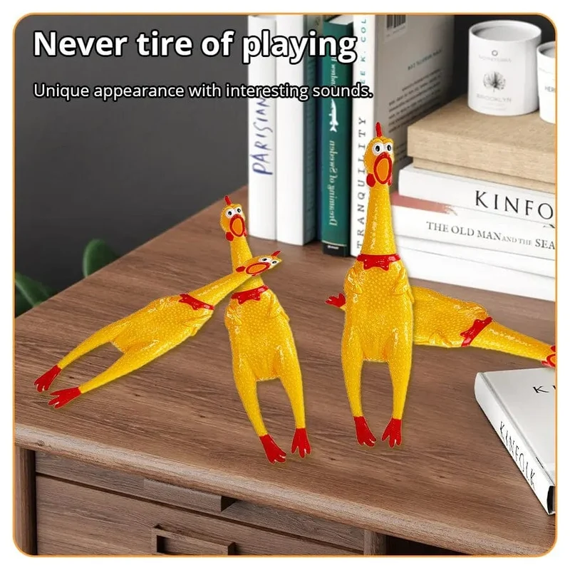 Gelbes schreiendes Huhn-Hundespielzeug, neuartiges und langlebiges Kauspielzeug, Geräusch, schreiendes Spielzeug