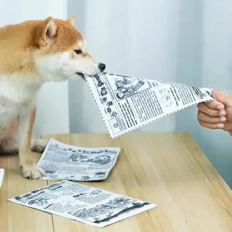 1 Stück reißfestes Haustier-Hunde-Sound-Spielzeug, simuliertes Quietschen, Zeitung, Spielkarte, KQJ, zahnbeständig, Corgi, Teddy, Welpe, interaktiv